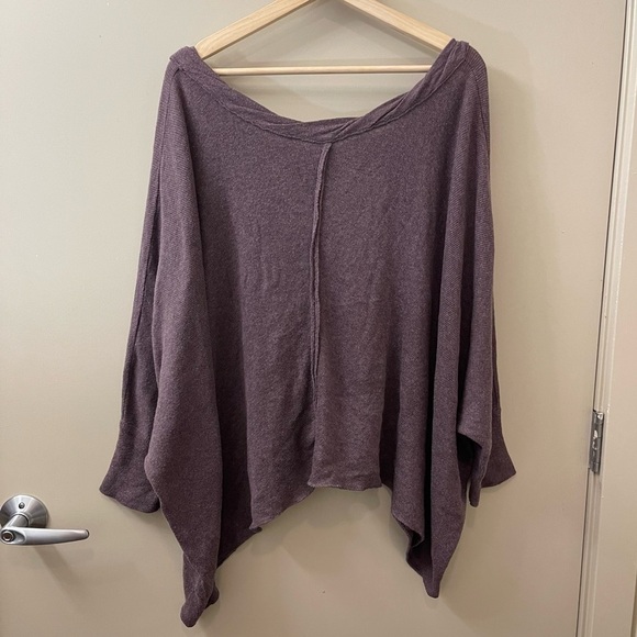 Free People Batwing Oversized Sweater size small wool cotton blend fall bohemian - Picture 6 of 6